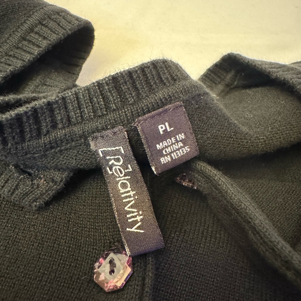 Relativity Black Button Down Shirt - image 8